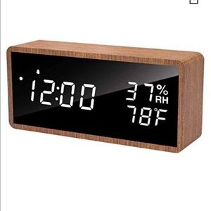 Wooden alarm clock bnib